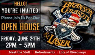 You are invited! We offer a variety of services. Come see what we can do for you! 

Laser Engraving
Powder Coating
Plasma Cutting
Cerakote
FFL Services
Podcast Studio 
#bransonmo #smallbusiness #Cerakote #laserengraving #powdercoat #podcast