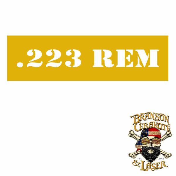 Caliber .223 REM Rifle Stencil