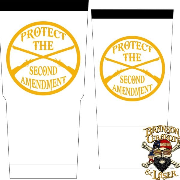 Protect the 2nd Amendment Tumbler Stencil
