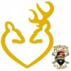 Browning Heart Deer Tumbler Stencil
