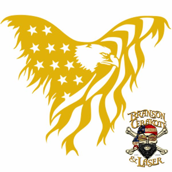 Eagle and Flag Stencil