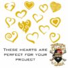 Hearts Pistol Stencil Sheet