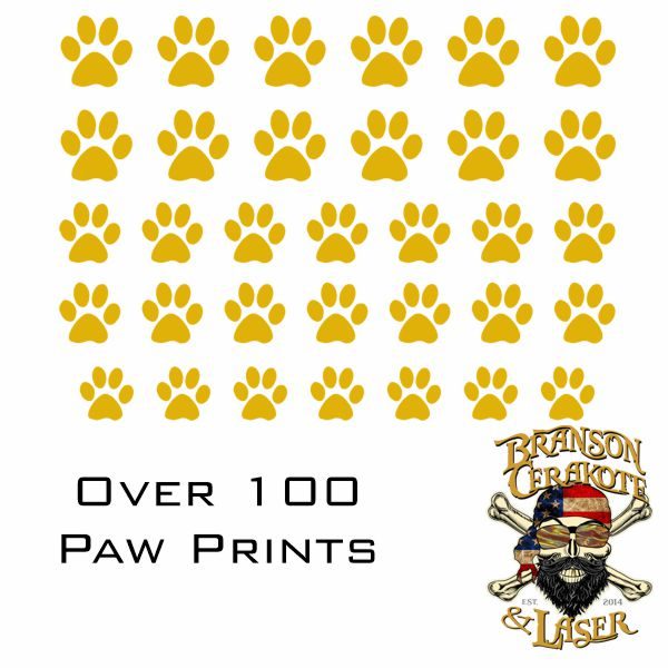 Puppy Paw Prints Stencil Sheet