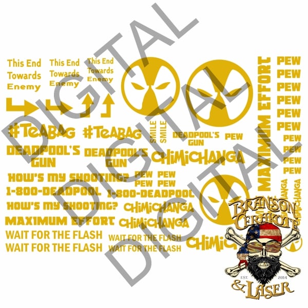 Deadpool Sayings Rifle Stencil I Digital Download