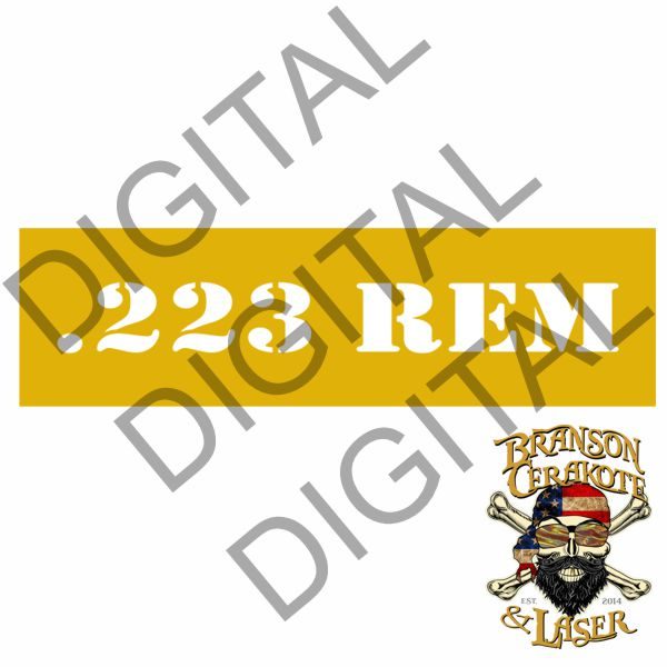 .223 REM Rifle Stencil I Digital Download